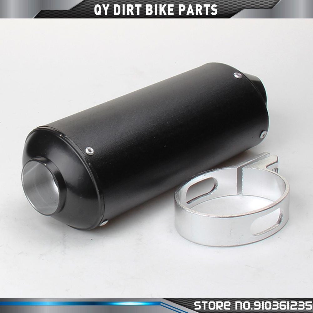 Aluminum Exhaust Muffler With Clamp For KAYO Apollo BSE Bosuer xmotos SSR SDG 110 125 140 150 160cc CRF KLX TTR Pit Dirt Bikes