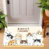 1PC Cat Pattern Kitchen Rug Non-Slip Door Mats Pop Design Bathroom Rug Bath Mat Carpet for Home Sink Laundry Decor