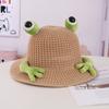Children'S Sun Hat Summer Sun Protection Bucket Hat Thin Knitted Hat Cute Frog Sun Hat Boy Outdoor Cool Hat