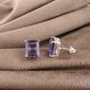 Natural Iolite Gemstone 925 Sterling Silver Designer Jewelry Handmade Earrings 0.4" For Women EE-179-13