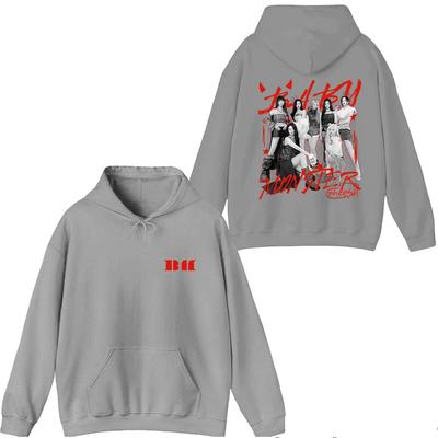 Babymonster Merch Sheesh Men's Patterned Printed Sweatshirt Kpop Long-sleeved Sweatshirt Hoodie Pure Cotton Top