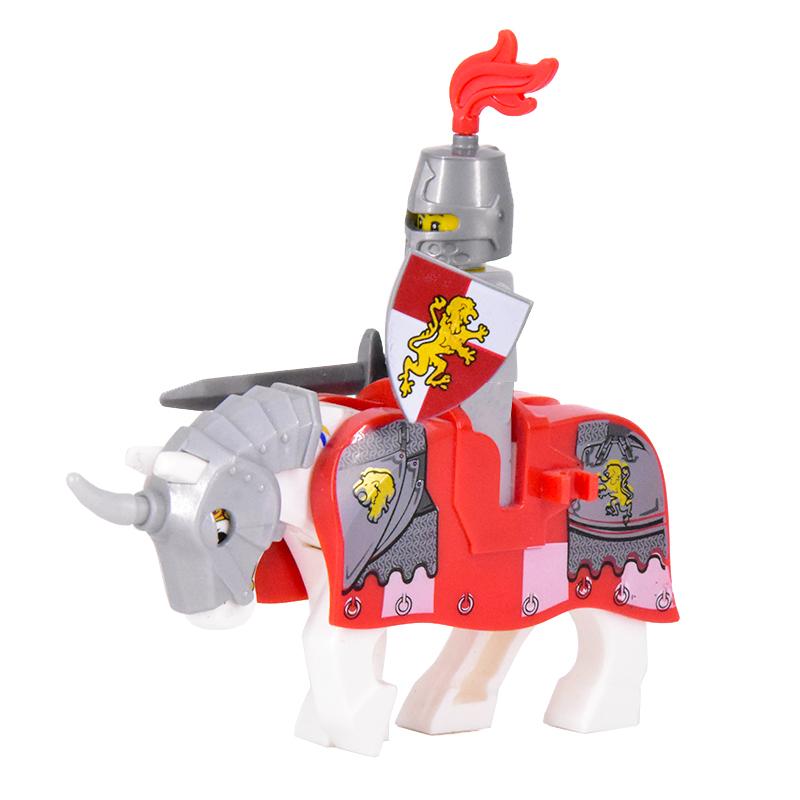 Medieval Figures Middle Ages Rome Warrior Golden Knight Horse Hawk Castle King Dragon Knights Building Blocks BricksToys gifts
