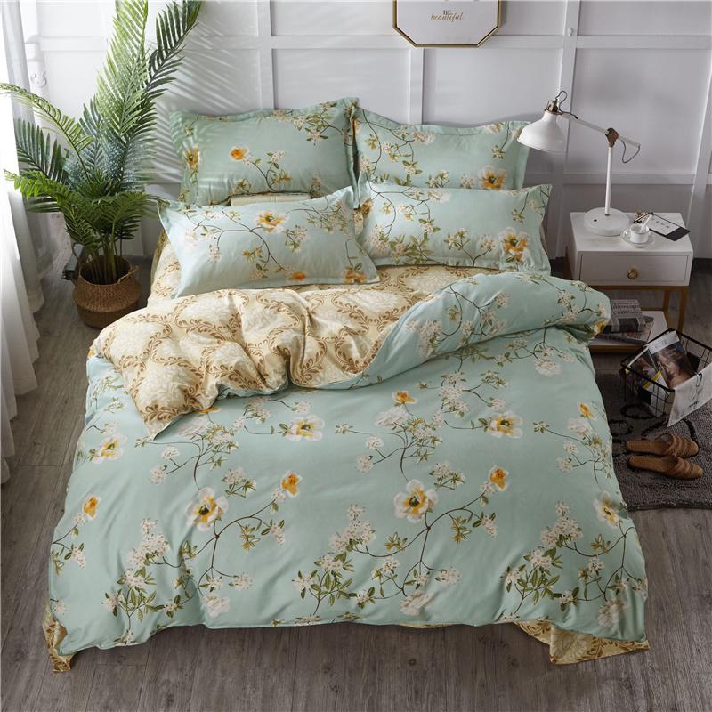 Chinoiserie Floral Bedding Set Duvet Cover Sheet Pillow Cases Single Full King Bed Linen Set
