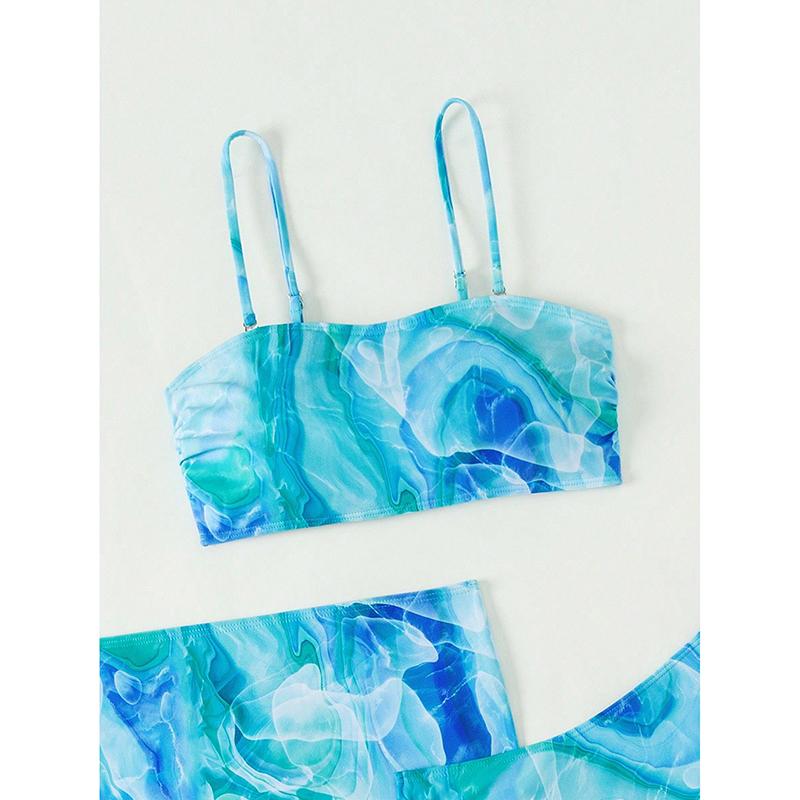 Bikini Woman Swimsuit New Gradient Sling Bikinis Set Three Piece Swimwear Summer Beach Wear Swimming Bathing Suit