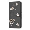 Small fresh diamond double-layer love flower suitable for Huawei Honor 600 Lite solid color leather pattern card leather case