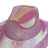 Cowboy Hat, Glitter Cowgirl Hats, Dress Up Decorative Breathable Headwear Sun Hat Jazz for