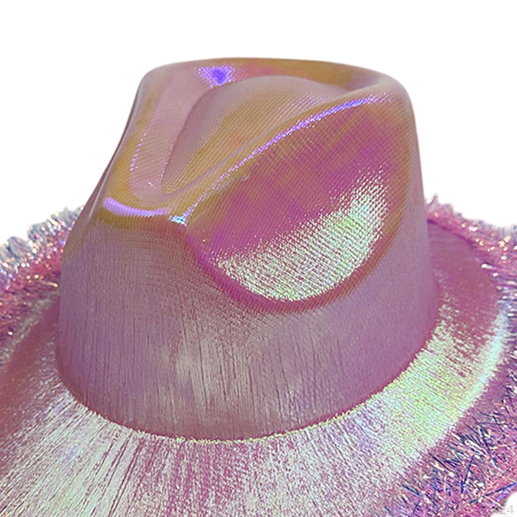 Cowboy Hat, Glitter Cowgirl Hats, Dress Up Decorative Breathable Headwear Sun Hat Jazz for