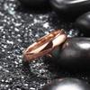 [King Will] Men's Ring Wedding Ring Rose Gold Width 4mm Luxury Comfort Fit Dome Shape Tungsten Ring Size 14