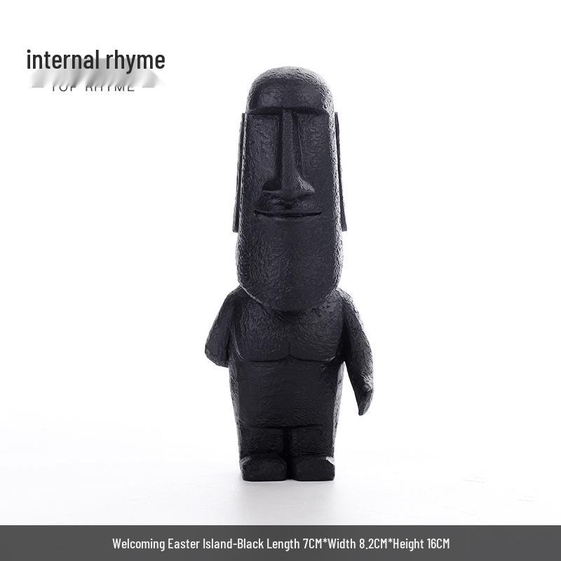Nordic Resin Easter Island Statue Decor for Living Room TV Cabinet