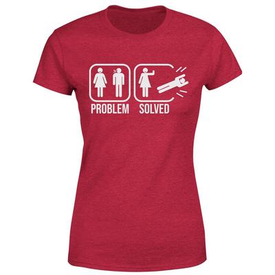 Problem gelöst Damen T-Shirt Lustig Damen Geschieden Hilarious Tee Top