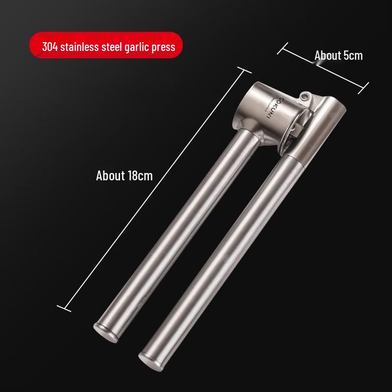 Lilang Manual Stainless Steel Garlic Press Set (2-Piece)