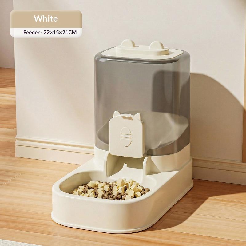 Split Design Automatic Pet Feeder And Water Dispenser Set Gravity Refill Food And Water Bowls For Cats And Dogs