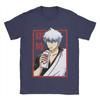 Casual Gintamas   T-Shirt Men Crewneck Pure Cotton T Shirts Gintoki Sakata Short Sleeve Tee Shirt Summer Clothing
