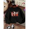 New Fashion Printed Sweatshirt, Warm Girls' Round Neck Sweatshirt for Autumn and Winter