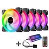 COOLMOON Radiance RGB 12cm Dual Aperture LED Cooling Fan for Desktop Computers