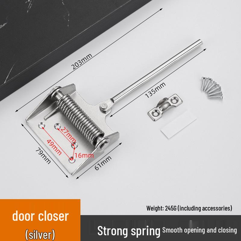 Adjustable Silent Spring Door Closer with Concealed Hinge and Automatic Rebounder