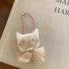 Kawaii Cat Bunny Bear Keychain Cartoon Plush Stuffed Keyring Cute Key Holder Pendant Bag Hanging Decoration Birthday Gift