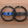 2 Spoke Blue Spoke Rally PVC Steering Wheel JDM Racing Sport Car Steering Wheel