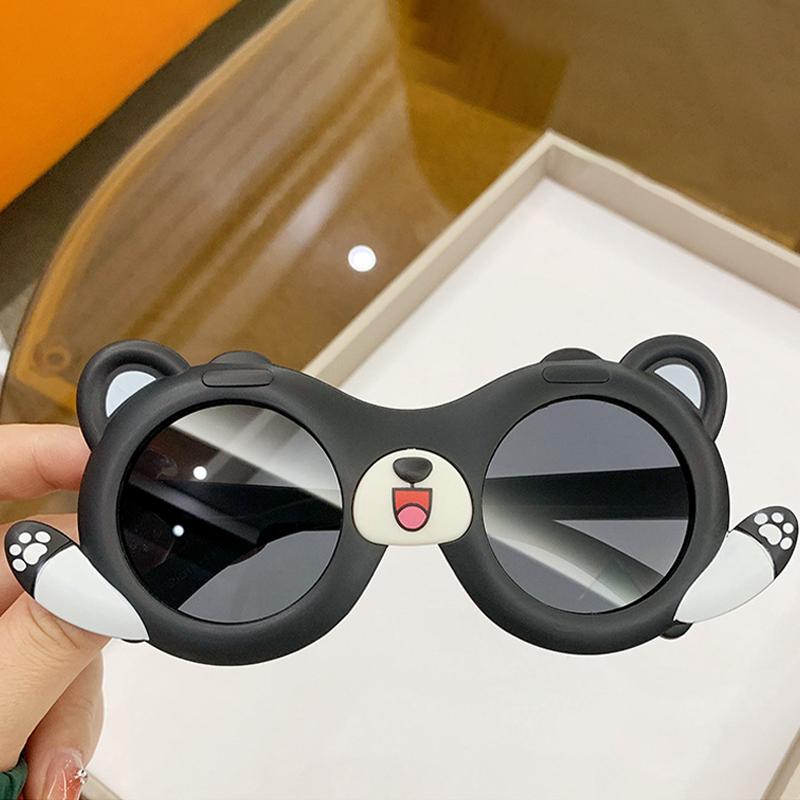 Adorable Creative Cartoon Panda Round Fashion Glasses For Boys Girls Outdoor Sports Party Vacation Travel Supply Photo Prop