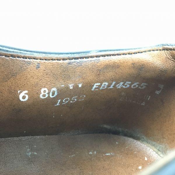 1950s Vintage 1952 Canada-Made Felt Tongue Service Shoes Plain Toe 5-Eyelet Size 26.027.0 Vintage(USED)