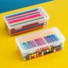 1Pc Transparent Pencil Case Box Large-capacity Stackable Storage Box Office School Pencil Case Supplies Pencil Storage