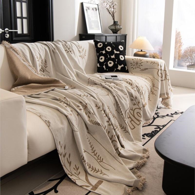 Kempování Piknik Květiny Rostliny Podložka Přehoz Deky Obývací Pokoj Pohovka Poloha Páru Moderní Přehoz Barevný Blok Deka Kryt