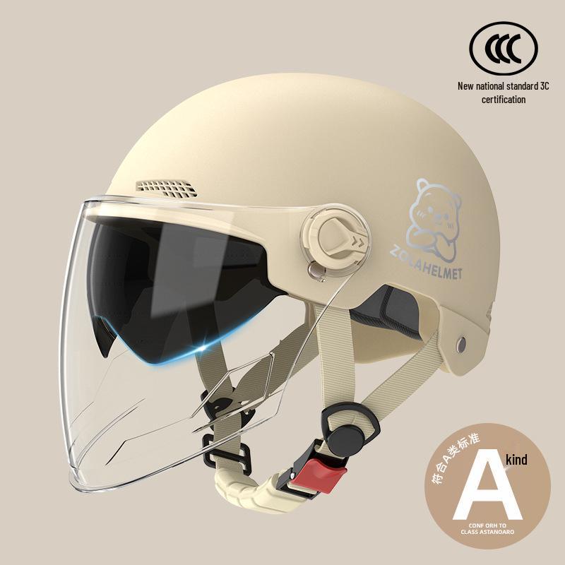 Women's Lightweight Ventilated Electric Scooter Helmet with Sun & Ear Protection - All-Season 3C Certified Half Helmet