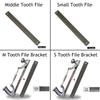 14" S/M Size Adjustable Frame Milled Tooth Car Body Polisher Files Metal Panel Polishing Curved Tooth Steel File Holder Dent Kit