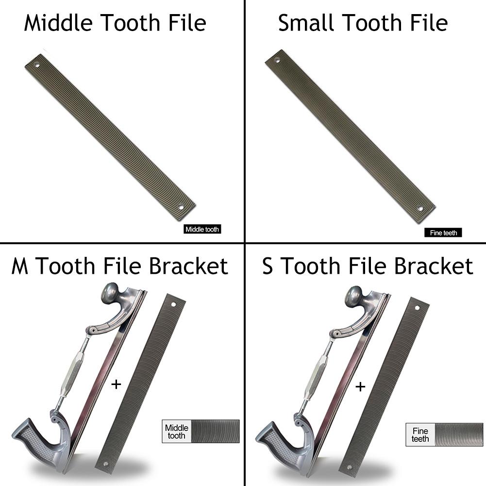 14" S/M Size Adjustable Frame Milled Tooth Car Body Polisher Files Metal Panel Polishing Curved Tooth Steel File Holder Dent Kit