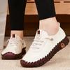 Fashion Flat Bottomed Women's Shoes Hand Sewn Oversized Spring Casual Sports Shoes Wedge Heels Women's Vulcanized Single Shoes Sneakers