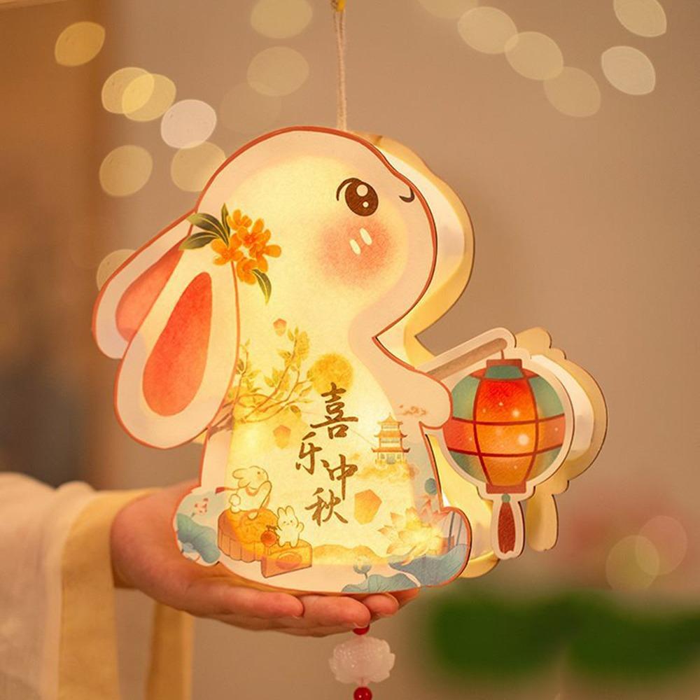 Waterproof Festival Lantern Material Pack DIY Craft Rabbit Lantern  Women Children