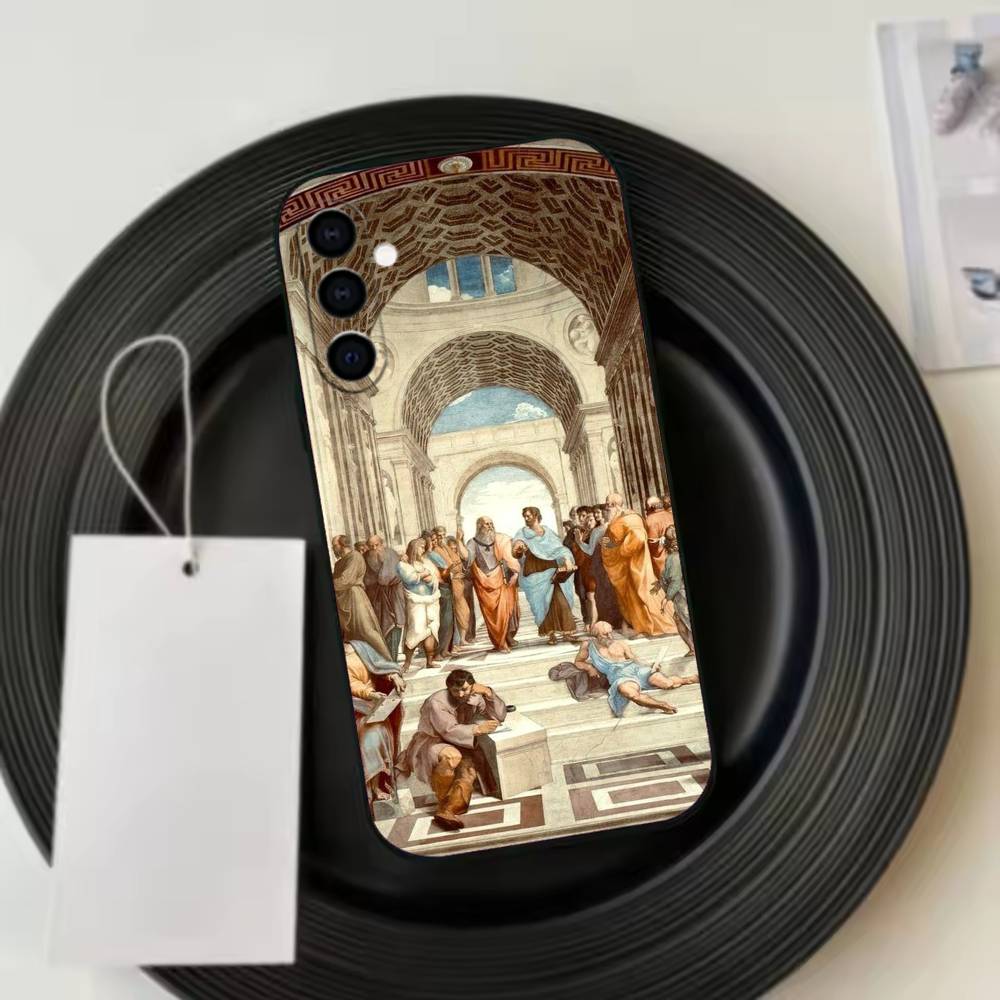 Renaissance A-Art  Phone Case Black Silicone Soft For Samsung Galaxy A73,A72,A71,A70,A53,A52,A51