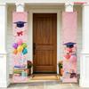 2D Flat, 2D Flat - 2D Flat, 2D Flat - 2D Flat Banner, 2pcs Graduation Theme Polyester Door Banner, 30 X 180Cm, Graduation Cap, Diploma, Colorful Ballo