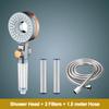 double-sided unique shower head bathroom 3 kinds of spray water-saving filter round rainfall adjustable nozzle booster sprayer