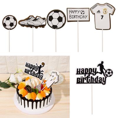 Sport-Themen-Kuchenaufsatz für Kinder, Happy Birthday Cupcake-Topper, Fußballparty-Zubehör