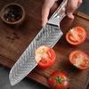 WXCOO Damascus Steel Kitchen Knife Powerful Chicken Bone Scissor Santoku Knife 67 Layers VG10 Japanese-style Chef's Knife