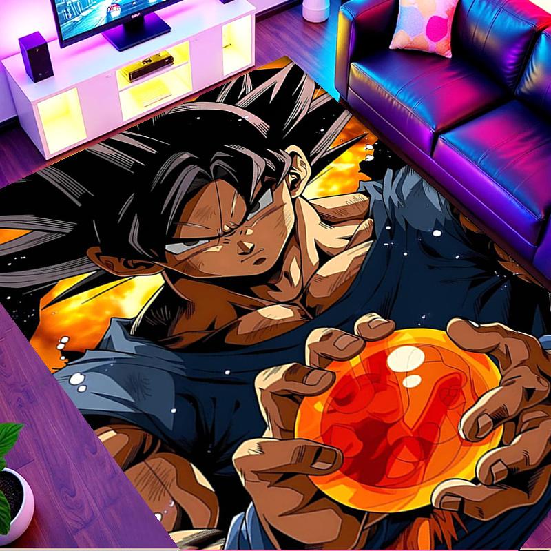Dragon Ball Print Rug, Washable Floor Carpet, For Entryway Dorm Laundry Room Office Study, Home Decor Birthday Christmas Gift