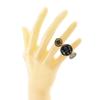 LOUIS VUITTON Over the Rainbow Ring M65256 Sparkling Double Finger Twist band gray Plated Gold #7.0(US Size) 31.9g Women Used