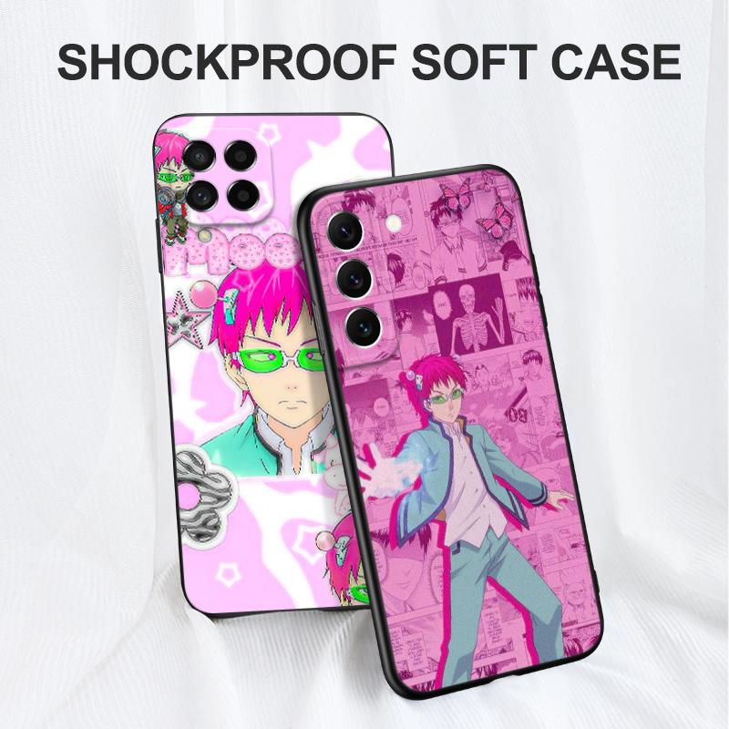 Black Tpu Case For Samsung Galaxy A03 SM-A035 A03 Core A03S A13 A23 LTE A33 A53 A73 4G 5G saiki kusuo wallpaper