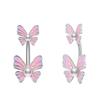 Flower Zircon Navel Ring Butterfly Heart Belly Button Ring Fashion Body Piercing Jewelry  Gift