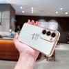 Electroplated Side Roses Are Suitable for Samsung S23ultra Mobile Phone Case S23FE Anti-drop Protective Case A53 Simple Women