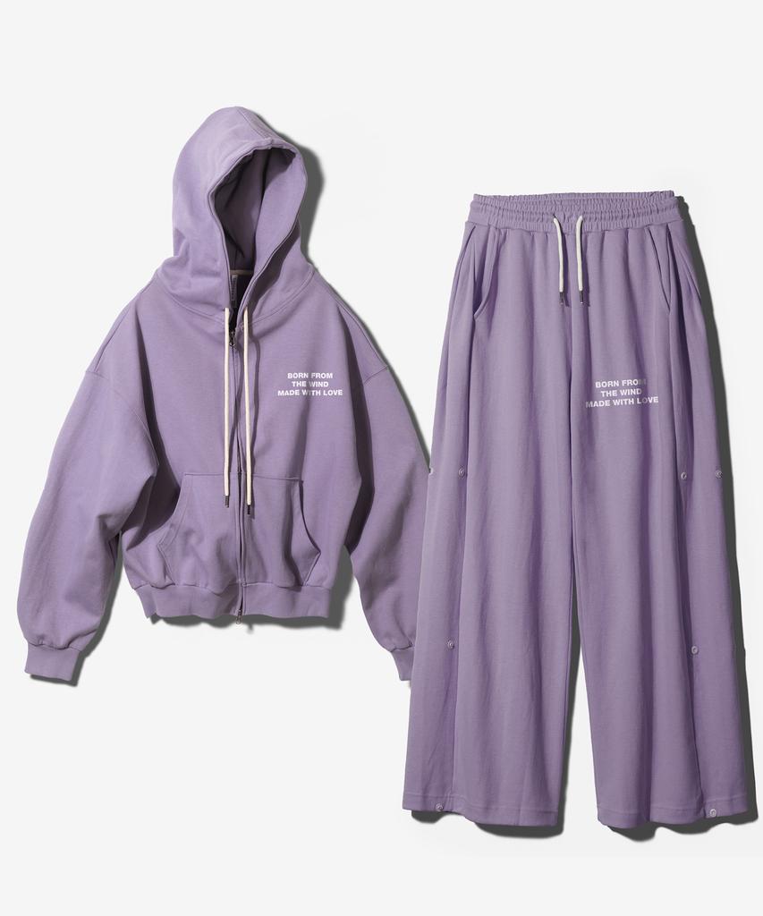 Fanshow (Setup) Mwl Hooded Zipup+Snap Pants - Purple