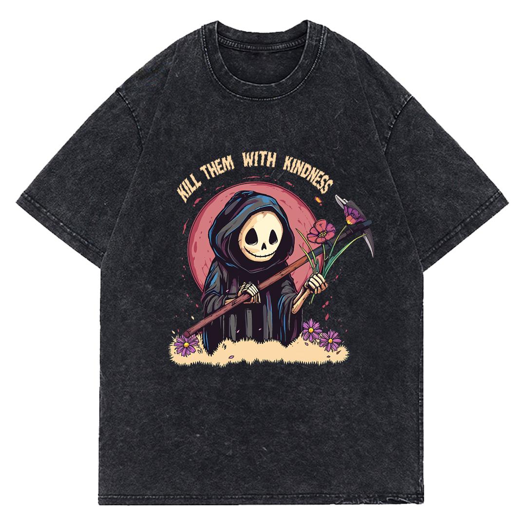 

Маленький Бро Череп Динозавра Дикий и Свободный Винтажная Выстиранная Футболка Аниме Хлопковые Футболки Короткие Мужские Женские Топы Футболка Оверсайз 3XL