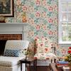 Blue And Red Floral Vinyl Wallpaper Morden Waterproof And Durable PVC Wall Sticker Flower Cabinet Sticker For Furniture