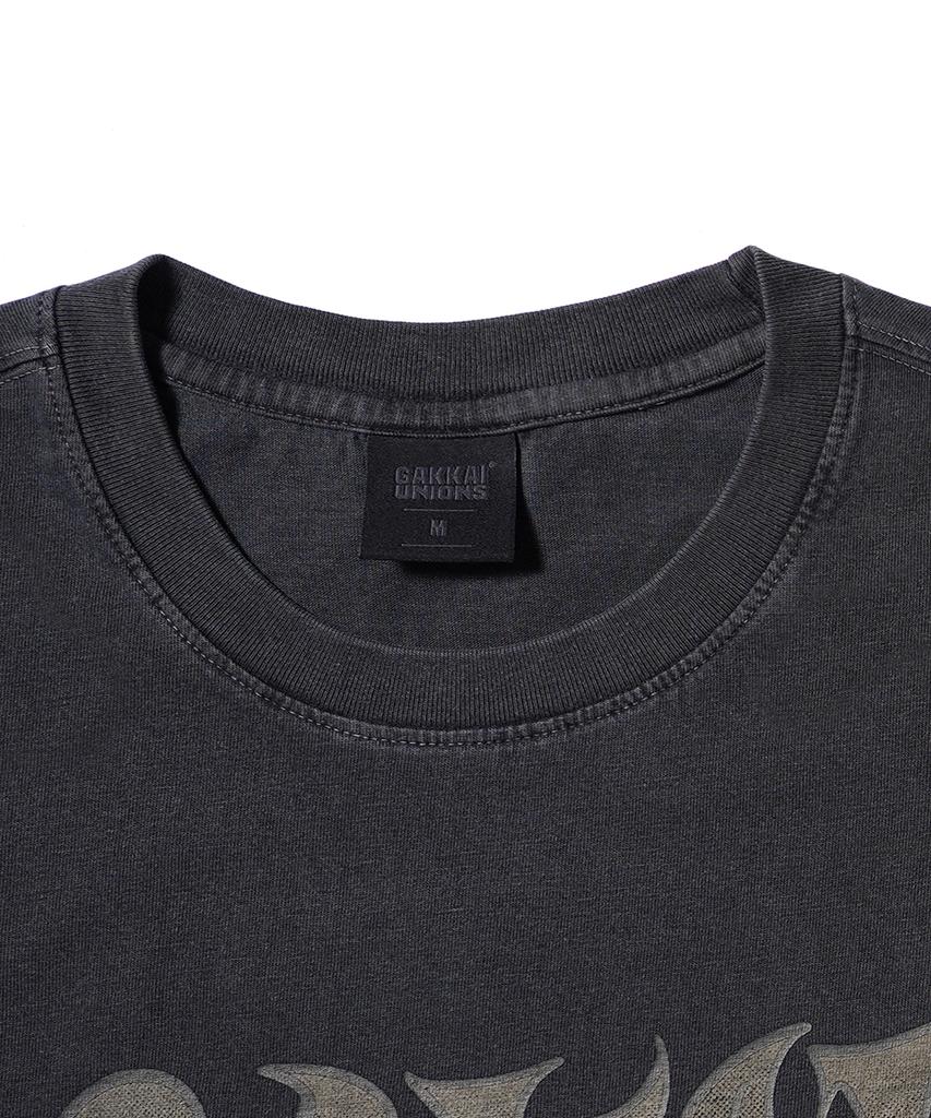 GAKKAI UNIONS Hidden Catch Pigment Short Sleeve T-Shirt Charcoal