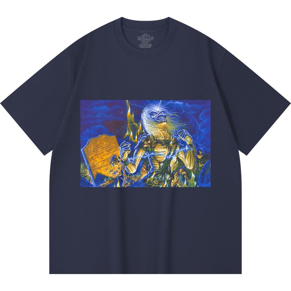 230 g/m² 100% Baumwolle Heavy Metal T-Shirt Rockband Beliebte Musik Druck Unisex Schweres Baumwoll-T-Shirt