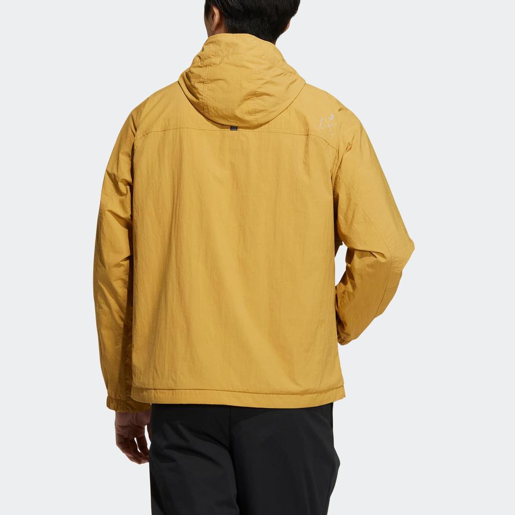 Adidas Preserve Wave Anorak Printed Logo Fitness Hooded Jacket Men Outerwear Yellow HM2700