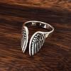 925 Sterling Silver Rings For Women Men Fine Jewelry Finger Adjustable Open Wing Shape Ring For Party Birthday Gift