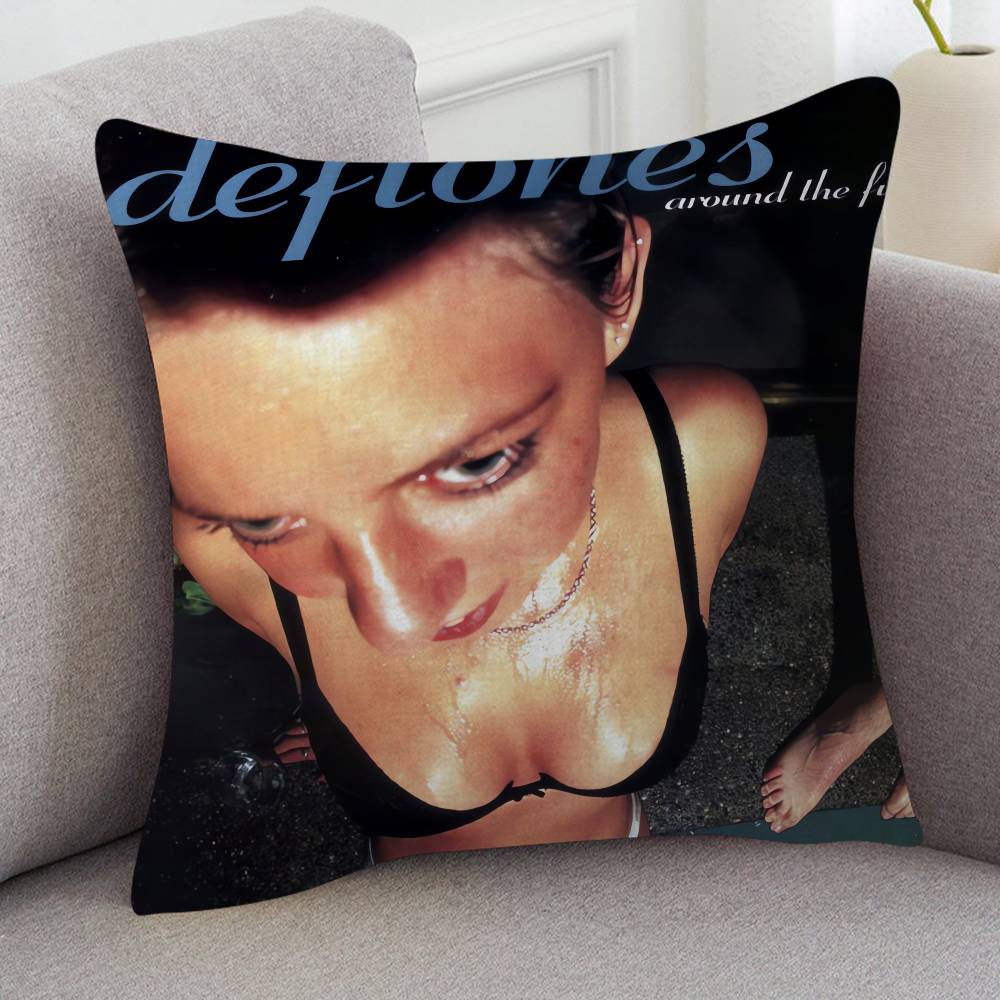 Rock Band Deftones Cute Cartoon L Game Cushion Cover Pillowcase Upholstery Sofa Throw Pillow Home Decor Pillowcas