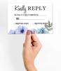 Inkdotpot 50 Blank RSVP Cards With White Envelopes Floral 4"x6" Response Cards-RSVP Reply Card For Wedding-Bridal Shower-Baby Shower-Rehearsal